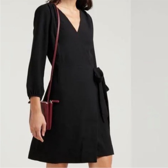 J. Crew Dresses & Skirts - NWT J. Crew Wrap Dress 365 Crepe Black Women’s Size 2
